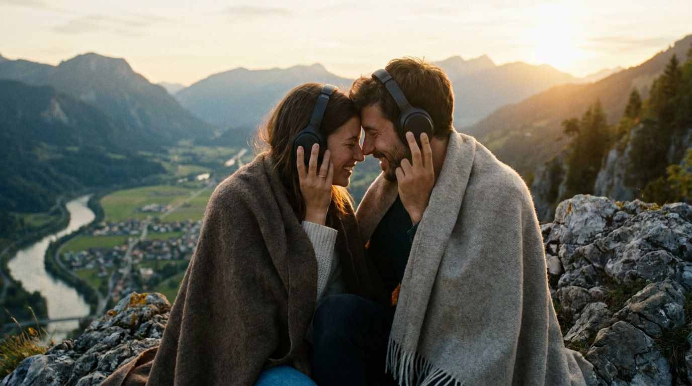 Valentinstag mit persönlichem Liebeslied – Pärchen mit Schlüsselanhänger